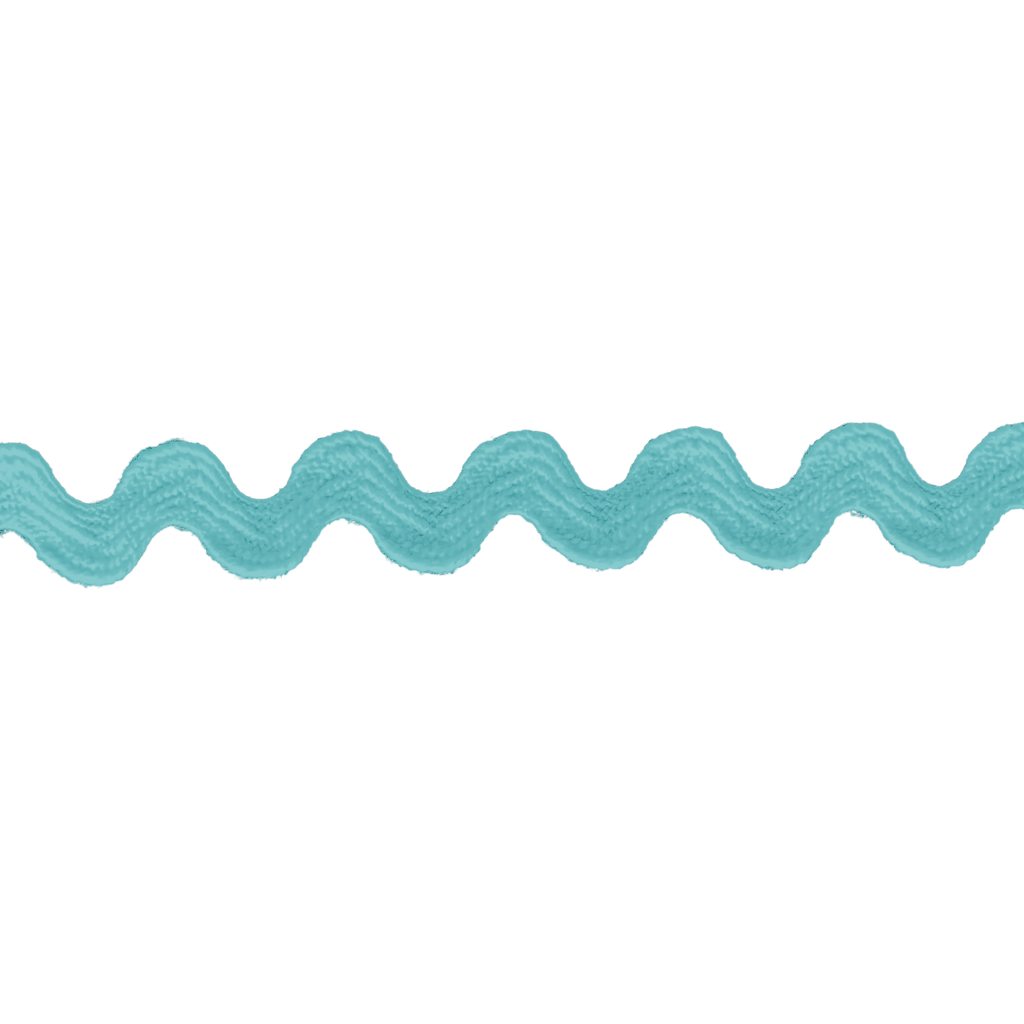 aqua 3/8" polyester ric rac from Heit's Wholesale bulk sewing supply company