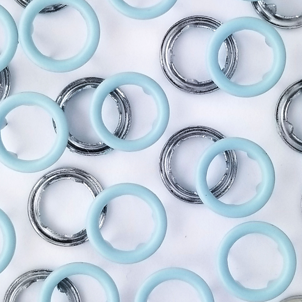 aqua size 16 open ring snap from Heit's Wholesale bulk sewing supply company 