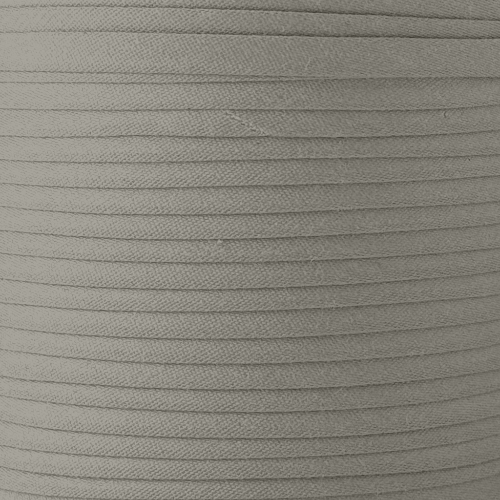 color swatch of the ash gray 1/4" double fold bias tape on a spool from Heit's Wholesale bulk sewing supply company