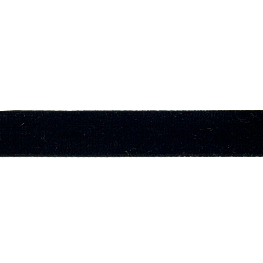 black 1/2" velvet ribbon from Heit's Wholesale bulk sewing supply company
