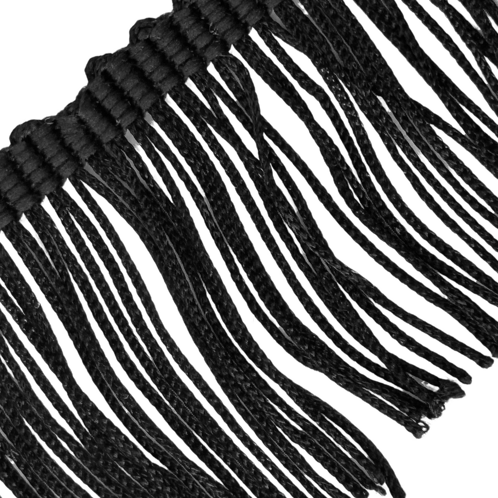 black 2" chainette fringe from Heit's Wholesale bulk sewing supply company