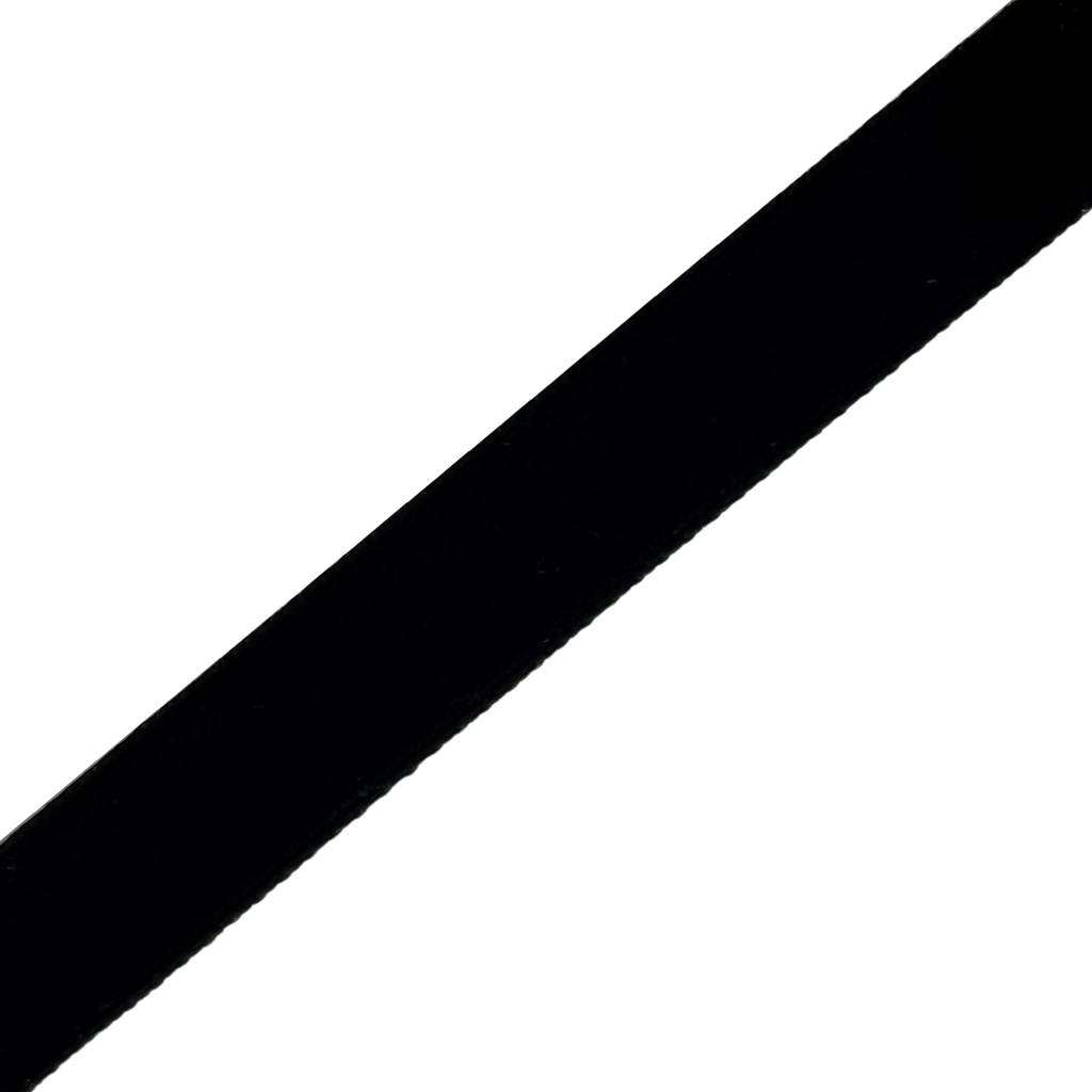 black 1/4" velvet ribbon from Heit's Wholesale bulk sewing supply company