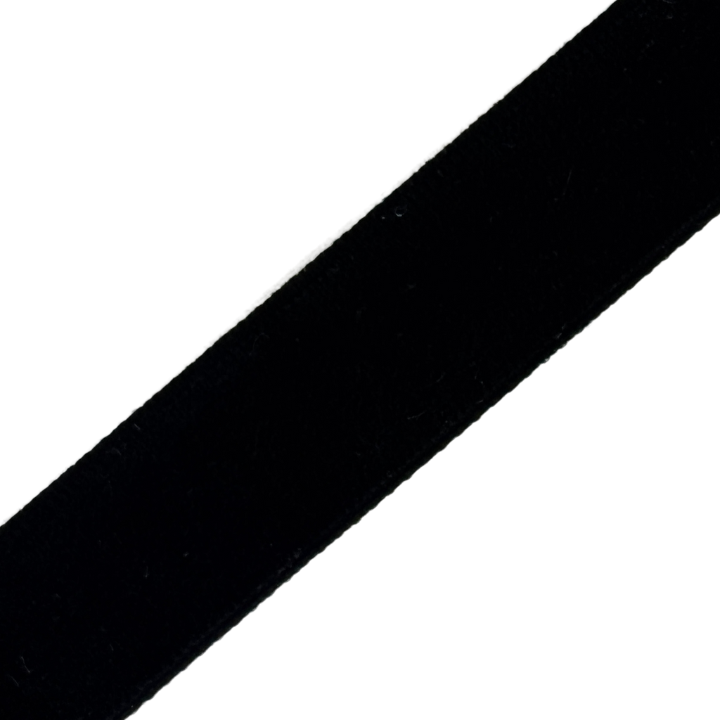 black 1/2" velvet ribbon from Heit's Wholesale bulk sewing supply company