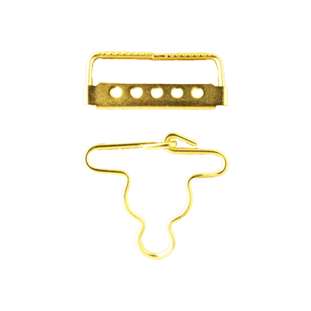 bib overall clips from Heit's Wholesale bulk sewing supply company brass 2"