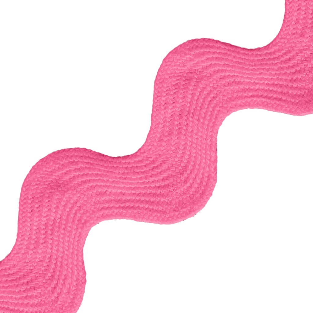 bright pink 1" polyester ric rac from Heit's Wholesale bulk sewing supply company