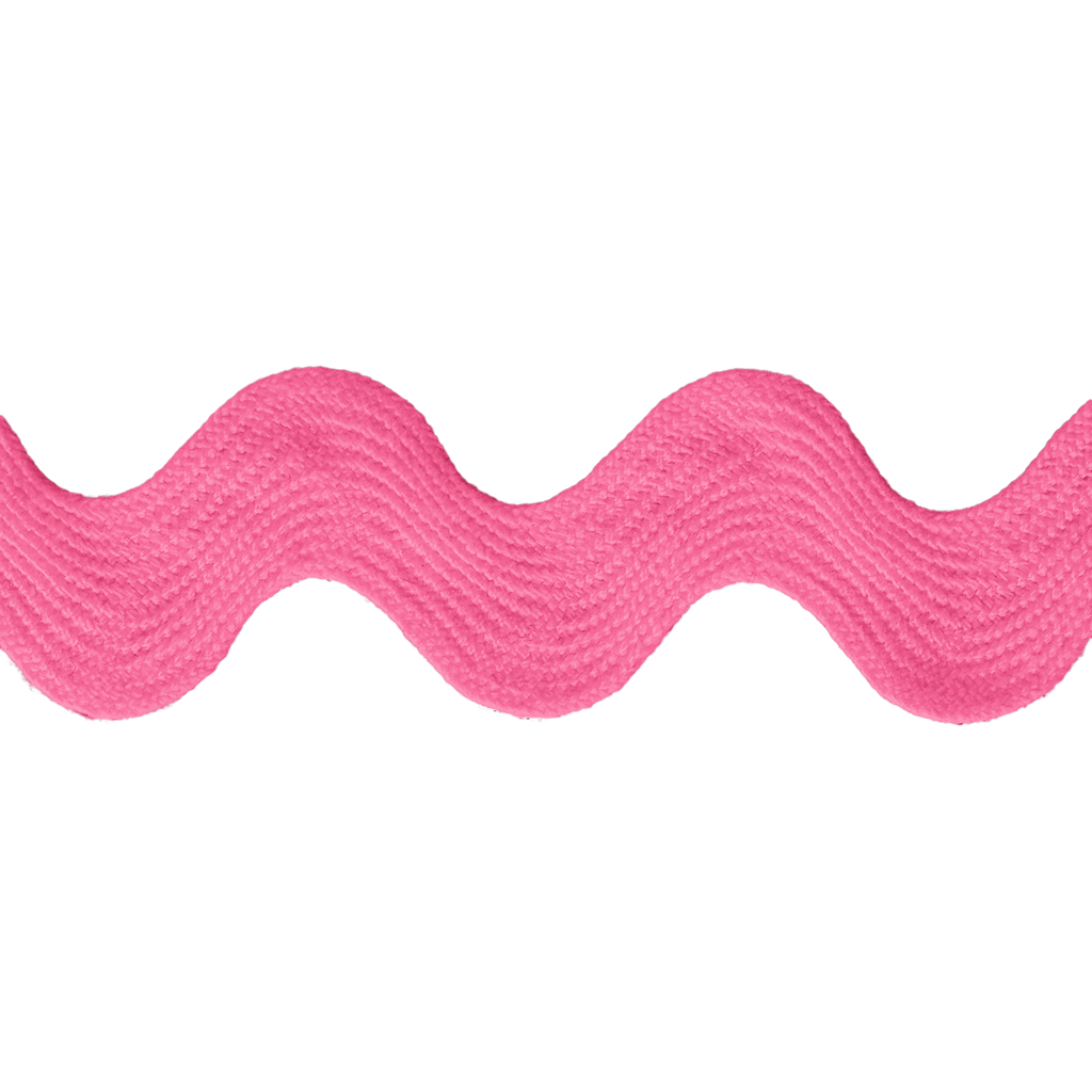 bright pink 1" polyester ric rac from Heit's Wholesale bulk sewing supply company