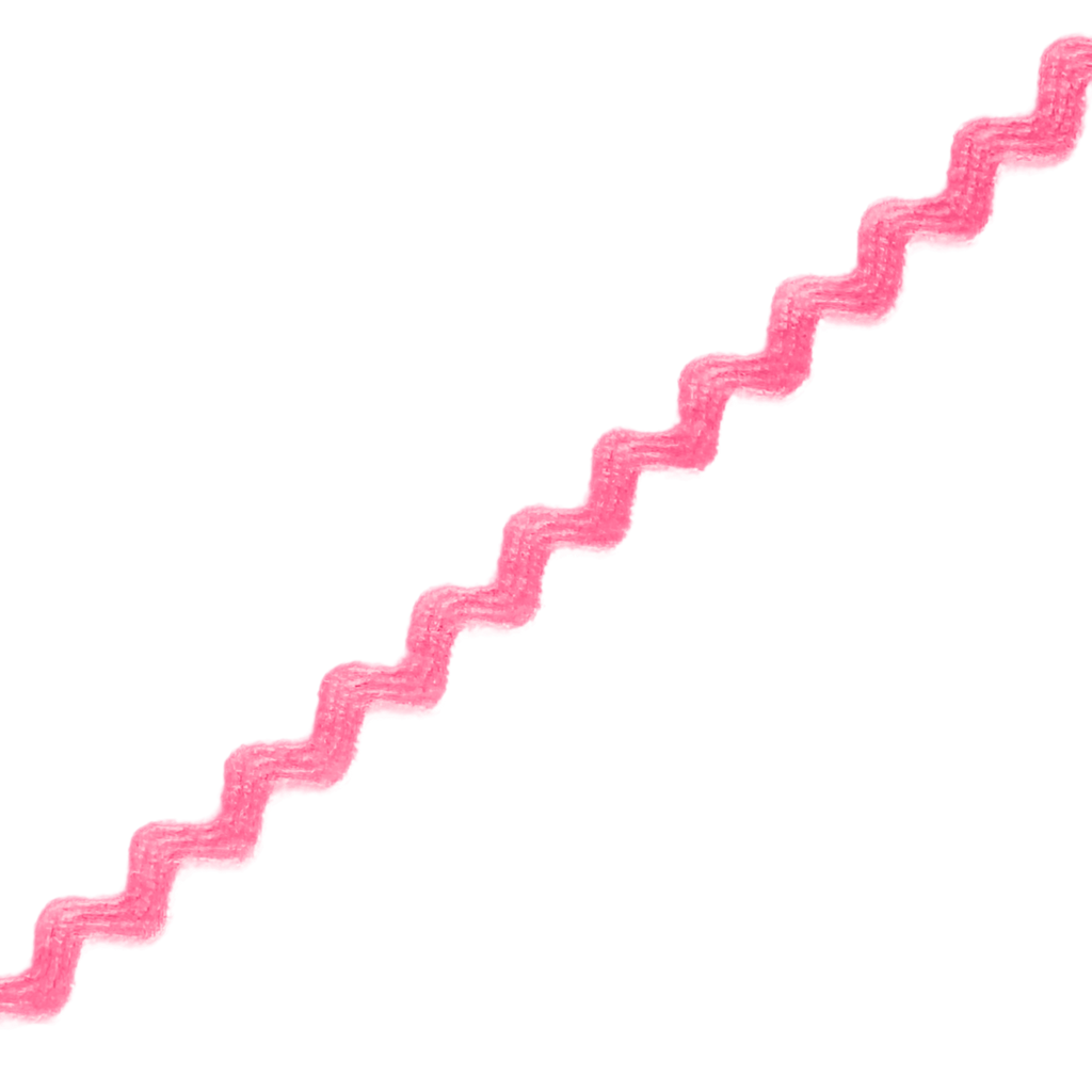 bright pink 11/64" polyester ric rac from Heit's Wholesale bulk sewing supply company