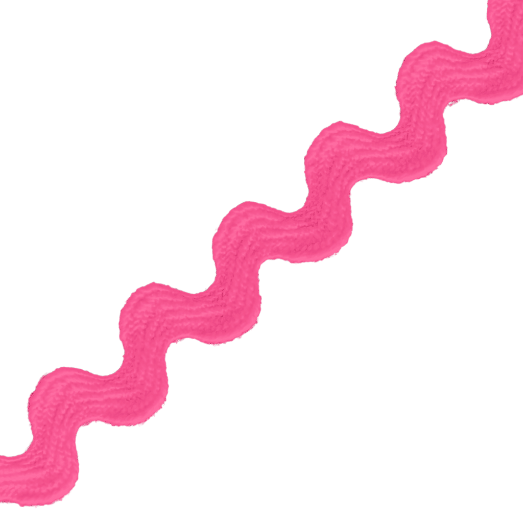 bright pink 3/8" polyester ric rac from Heit's Wholesale bulk sewing supply company