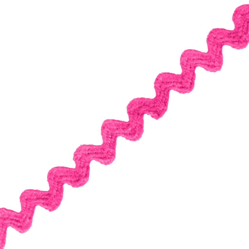 bright pink 7/32" polyester ric rac from Heit's Wholesale bulk sewing supply company