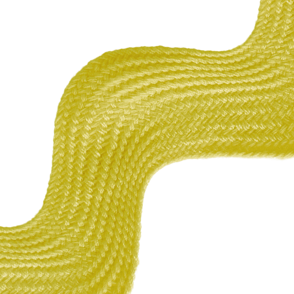 bright yellow 1+13/32" polyester ric rac from Heit's Wholesale bulk sewing supply company