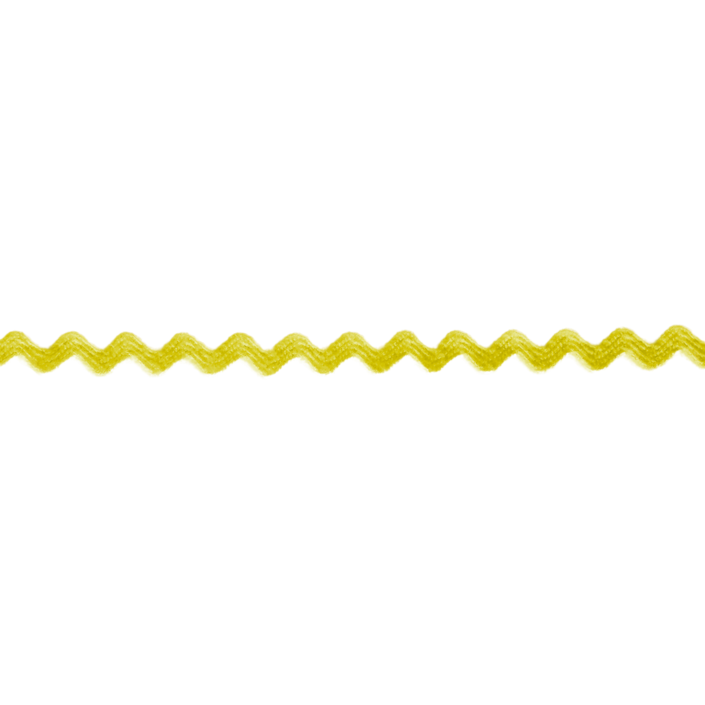 bright yellow 11/64" polyester ric rac from Heit's Wholesale bulk sewing supply company