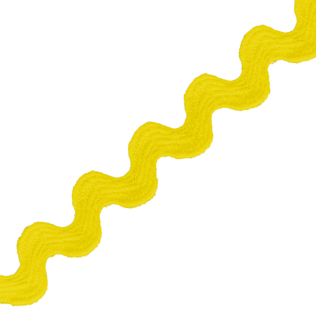 bright yellow 3/8" polyester ric rac from Heit's Wholesale bulk sewing supply company