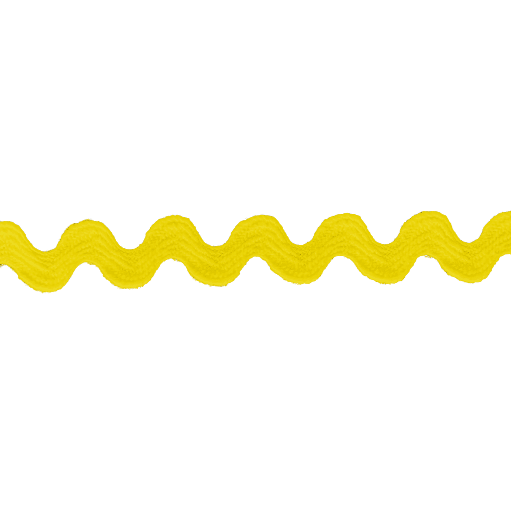 bright yellow 3/8" polyester ric rac from Heit's Wholesale bulk sewing supply company