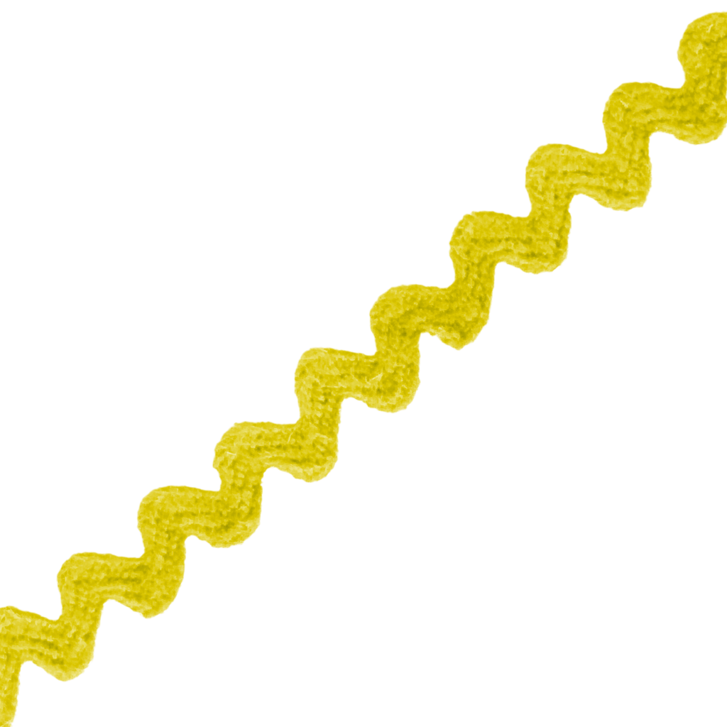 bright yellow 7/32" polyester ric rac from Heit's Wholesale bulk sewing supply company
