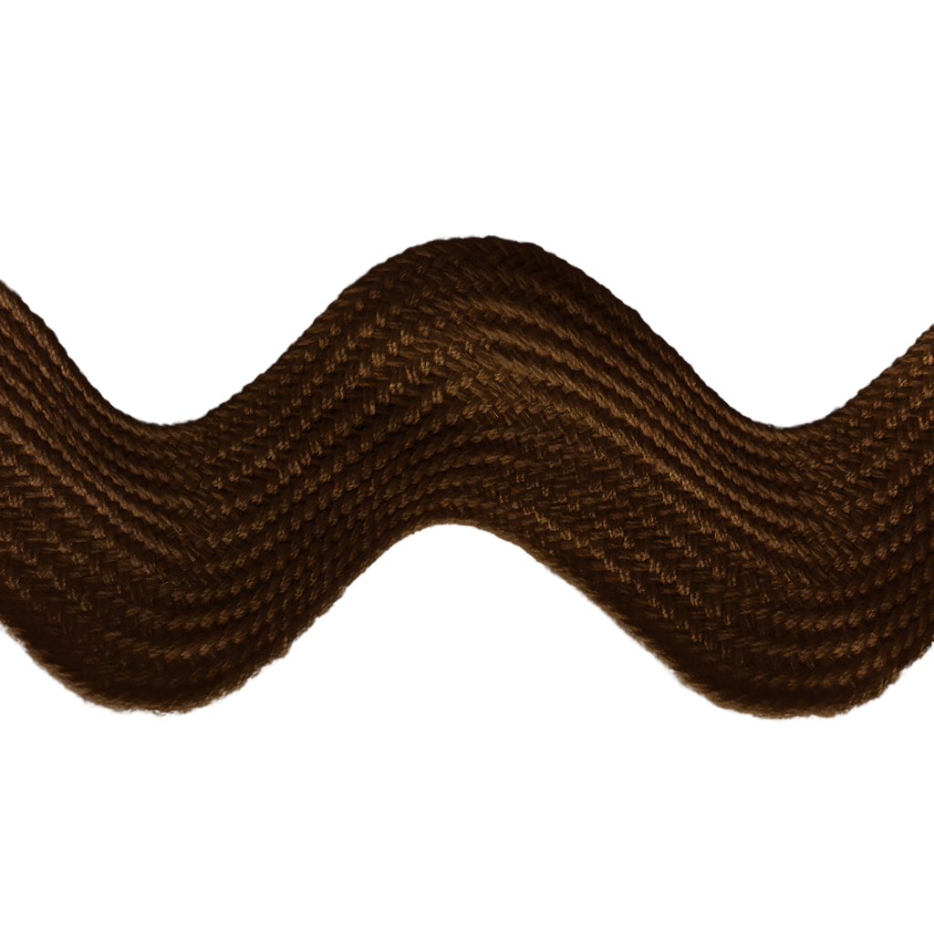brown 1+13/32" polyester ric rac from Heit's Wholesale bulk sewing supply company