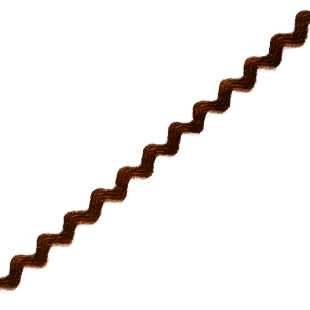 brown 11/64" polyester ric rac from Heit's Wholesale bulk sewing supply company