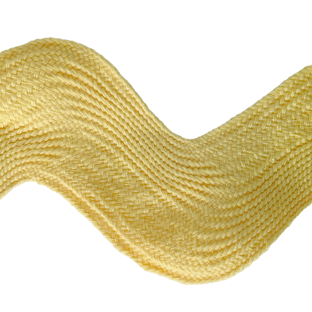 butter 2+1/4" polyester ric rac from Heit's Wholesale bulk sewing supply company