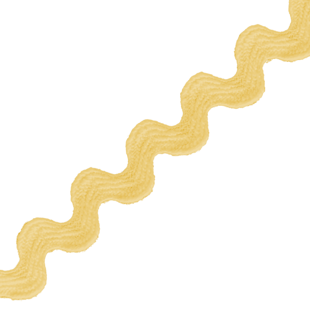 butter 3/8" polyester ric rac from Heit's Wholesale bulk sewing supply company