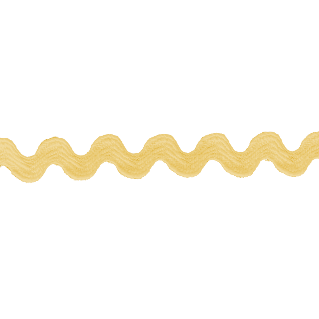 butter 3/8" polyester ric rac from Heit's Wholesale bulk sewing supply company