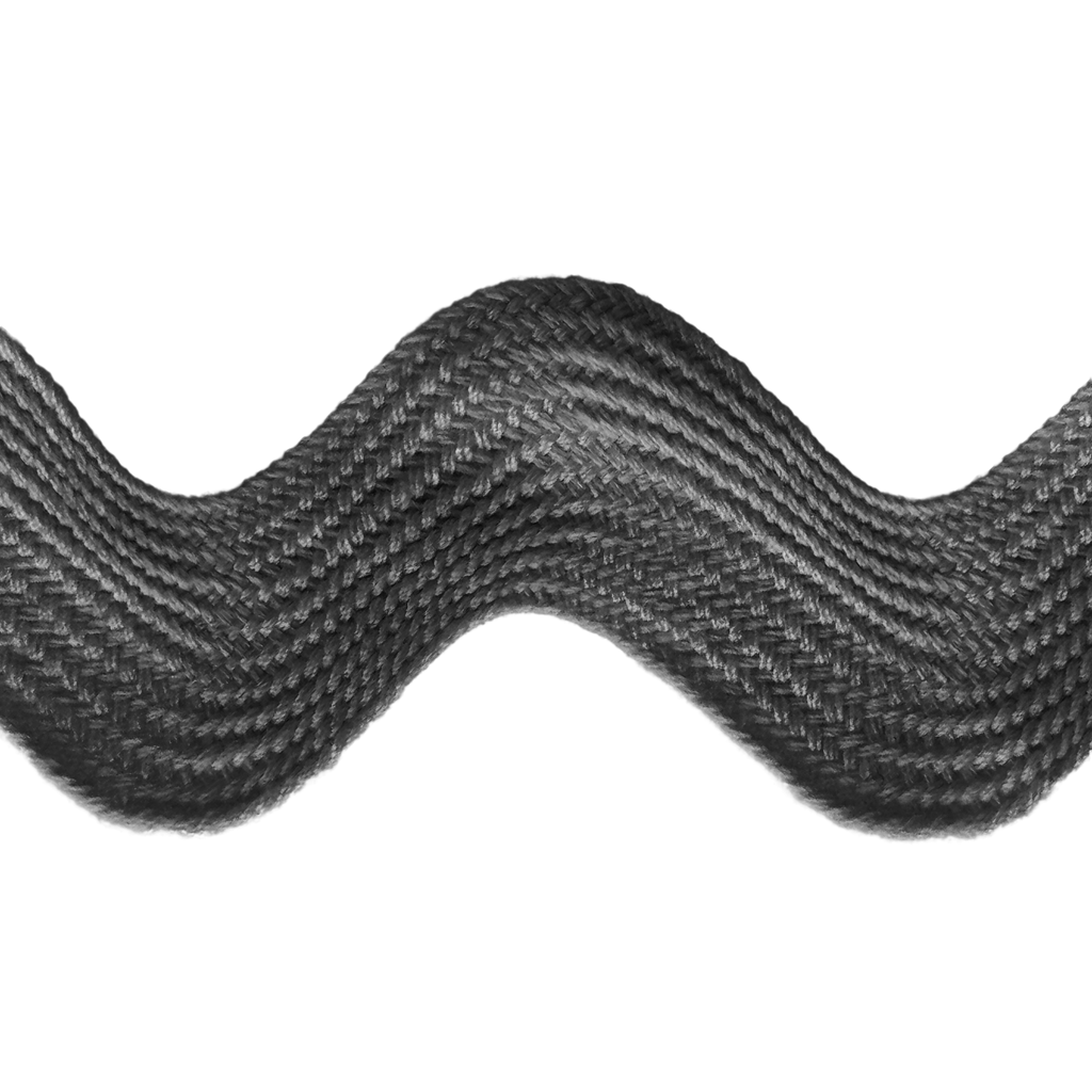 gray 1+13/32" polyester ric rac from Heit's Wholesale bulk sewing supply company