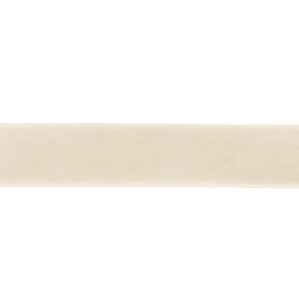 ivory 5/8" velvet ribbon from Heit's Wholesale bulk sewing supply company