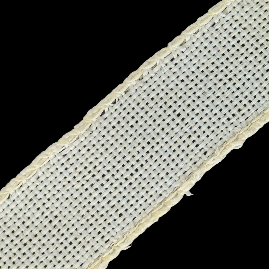 ivory 7/8" non wired burlap ribbon from Heit's Wholesale bulk sewing supply company