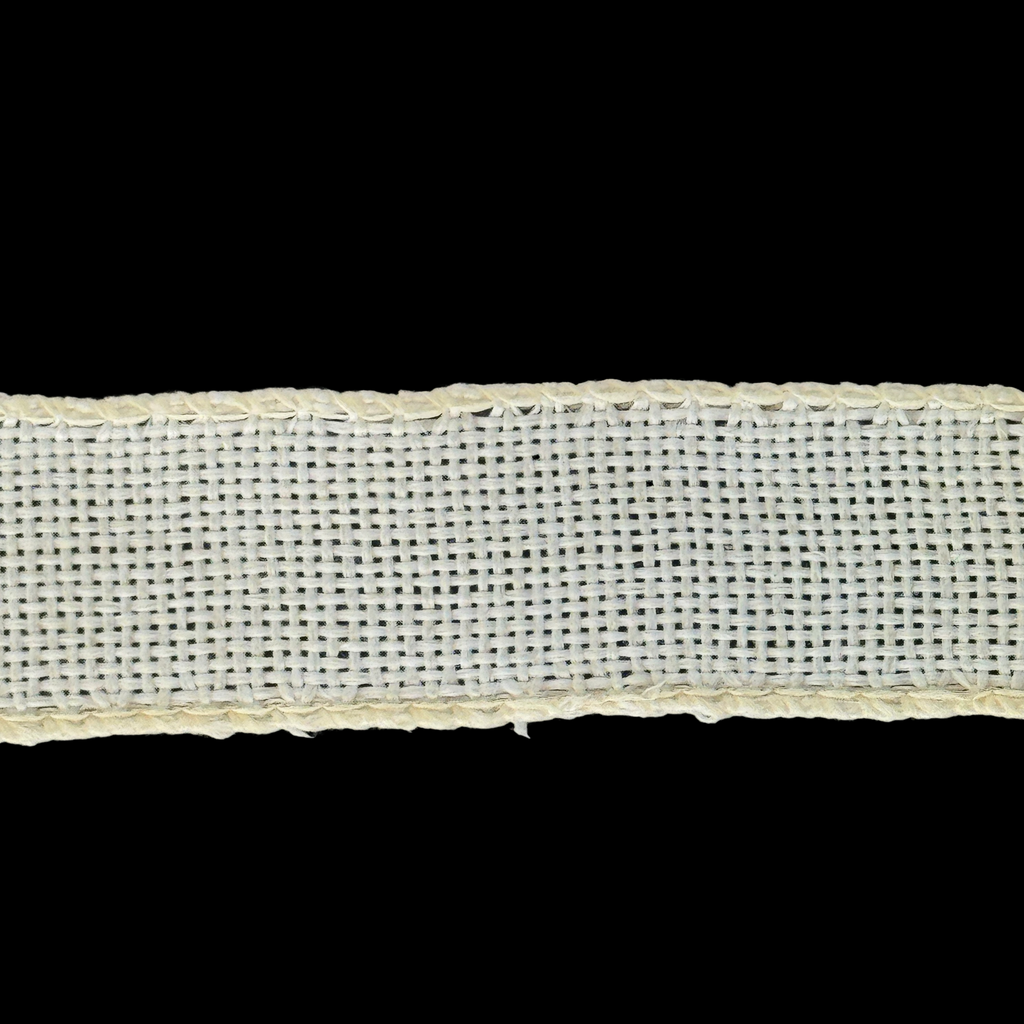 ivory 7/8" non wired burlap ribbon from Heit's Wholesale bulk sewing supply company 