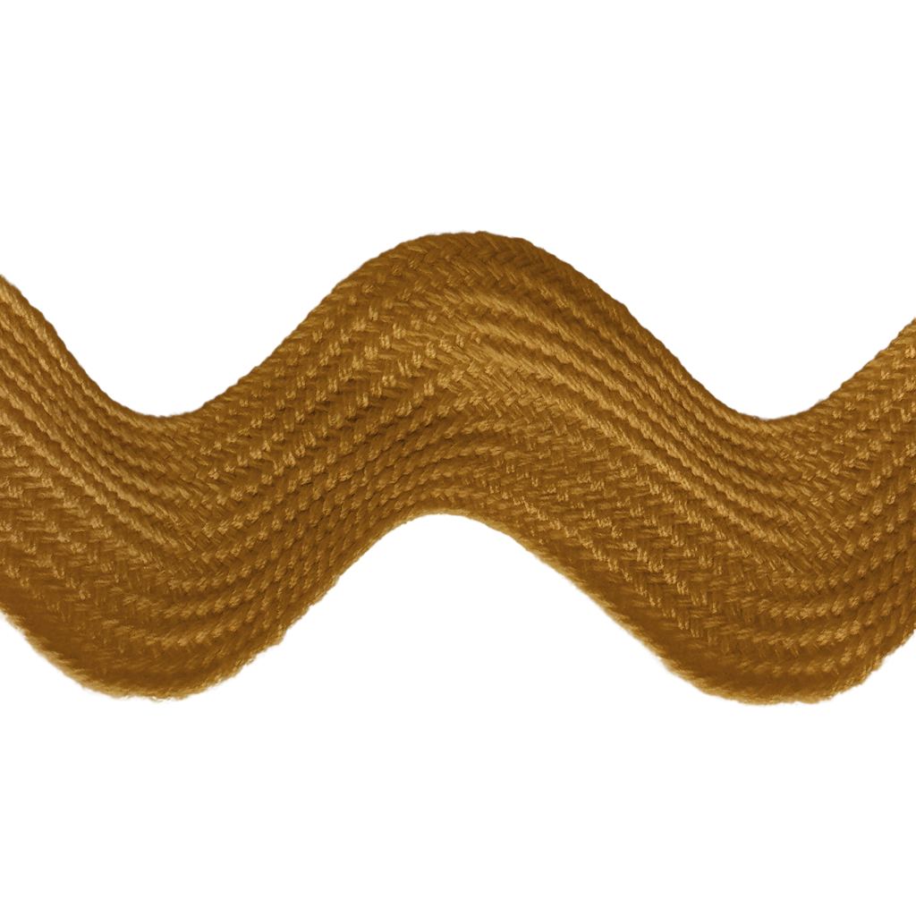 khaki 1+13/32" polyester ric rac from Heit's Wholesale bulk sewing supply company
