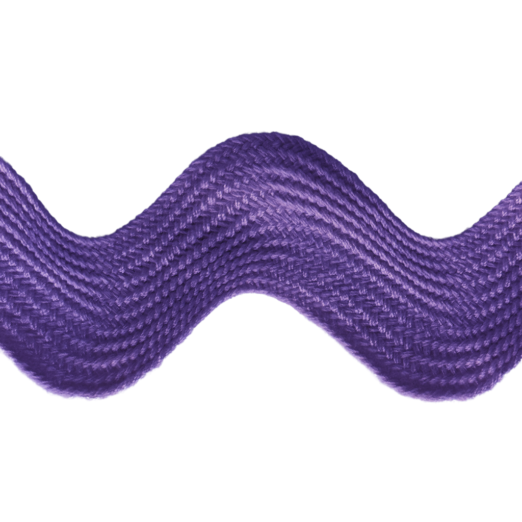 lavender 1+13/32" polyester ric rac from Heit's Wholesale bulk sewing supply company