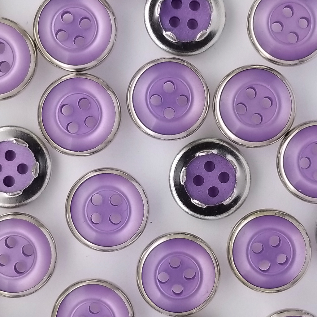 lavender size 20 button style gripper snaps from Heit's Wholesale bulk sewing supply company