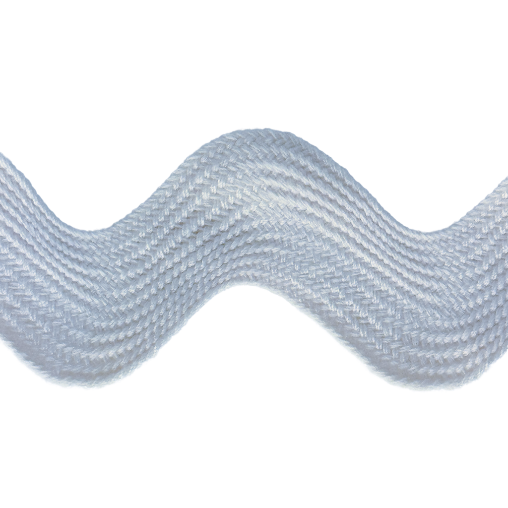 light blue 1+13/32" polyester ric rac from Heit's Wholesale bulk sewing supply company