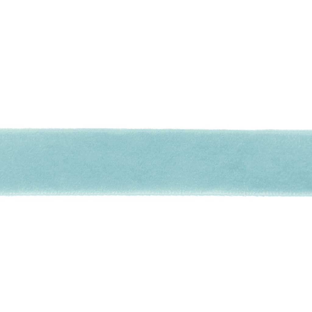light blue 5/8" velvet ribbon from Heit's Wholesale bulk sewing supply company