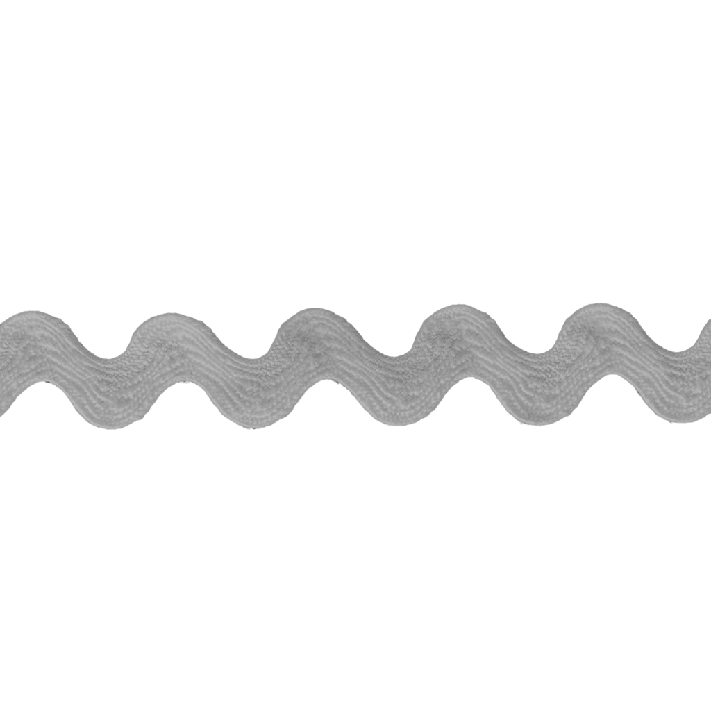 light gray 1/2" polyester ric rac from Heit's Wholesale bulk sewing supply company
