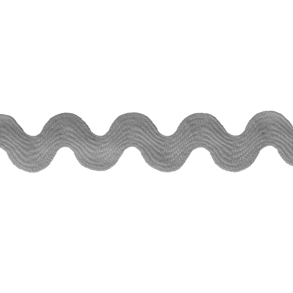 light gray 11/16" polyester ric rac from Heit's Wholesale bulk sewing supply company