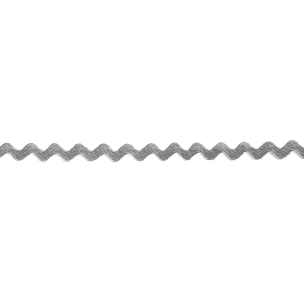 light gray 11/64" polyester ric rac from Heit's Wholesale bulk sewing supply company
