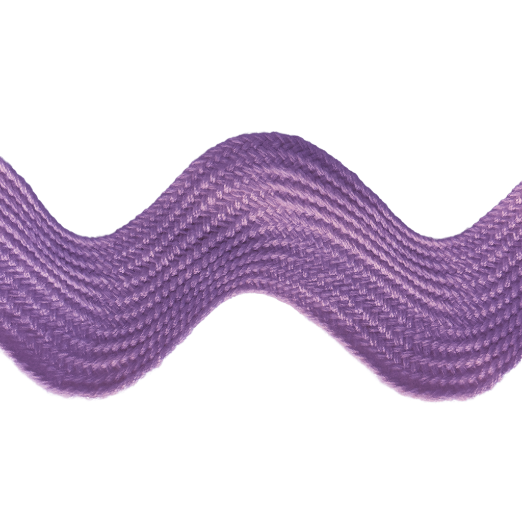 light orchid 1+13/32" polyester ric rac from Heit's Wholesale bulk sewing supply company