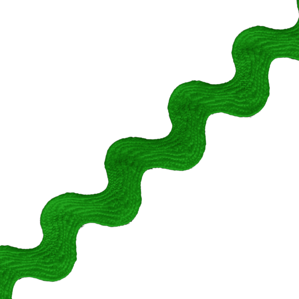 lime green 1/2" polyester ric rac from Heit's Wholesale bulk sewing supply company