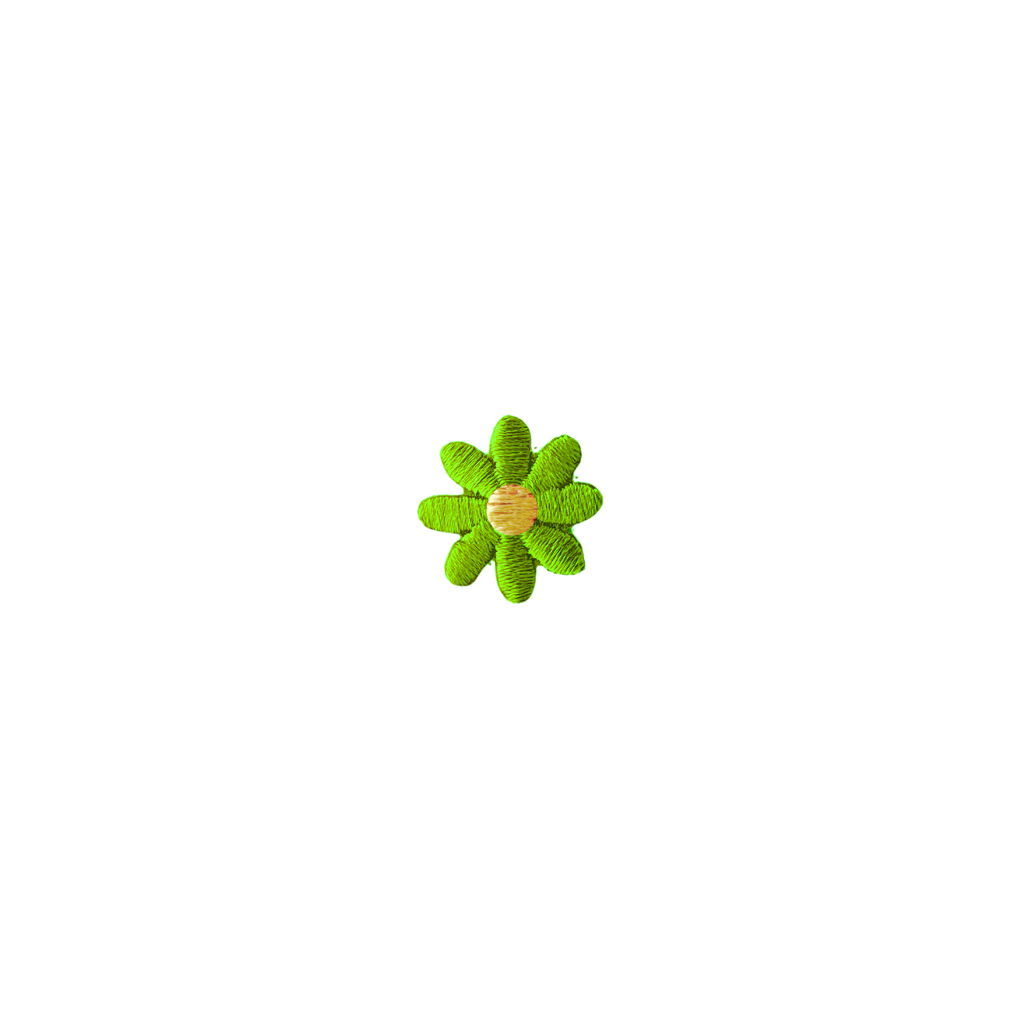 lime daisy applique from Heit's Wholesale bulk sewing supply company