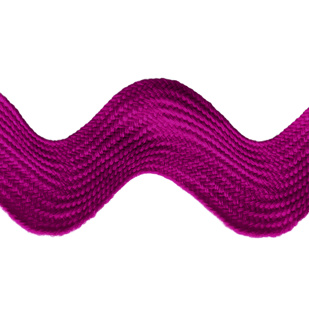 magenta 1+13/32" polyester ric rac from Heit's Wholesale bulk sewing supply company