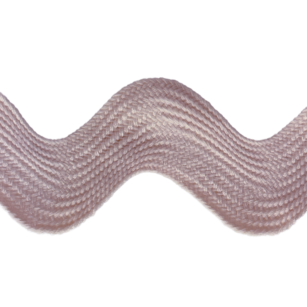 mauve 1+13/32" polyester ric rac from Heit's Wholesale bulk sewing supply company
