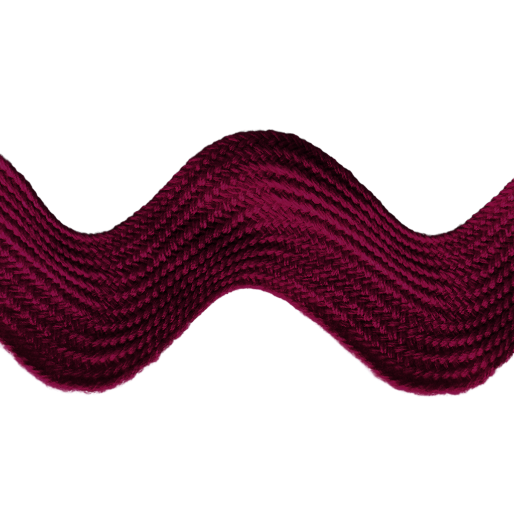 merlot 1+13/32" polyester ric rac from Heit's Wholesale bulk sewing supply company