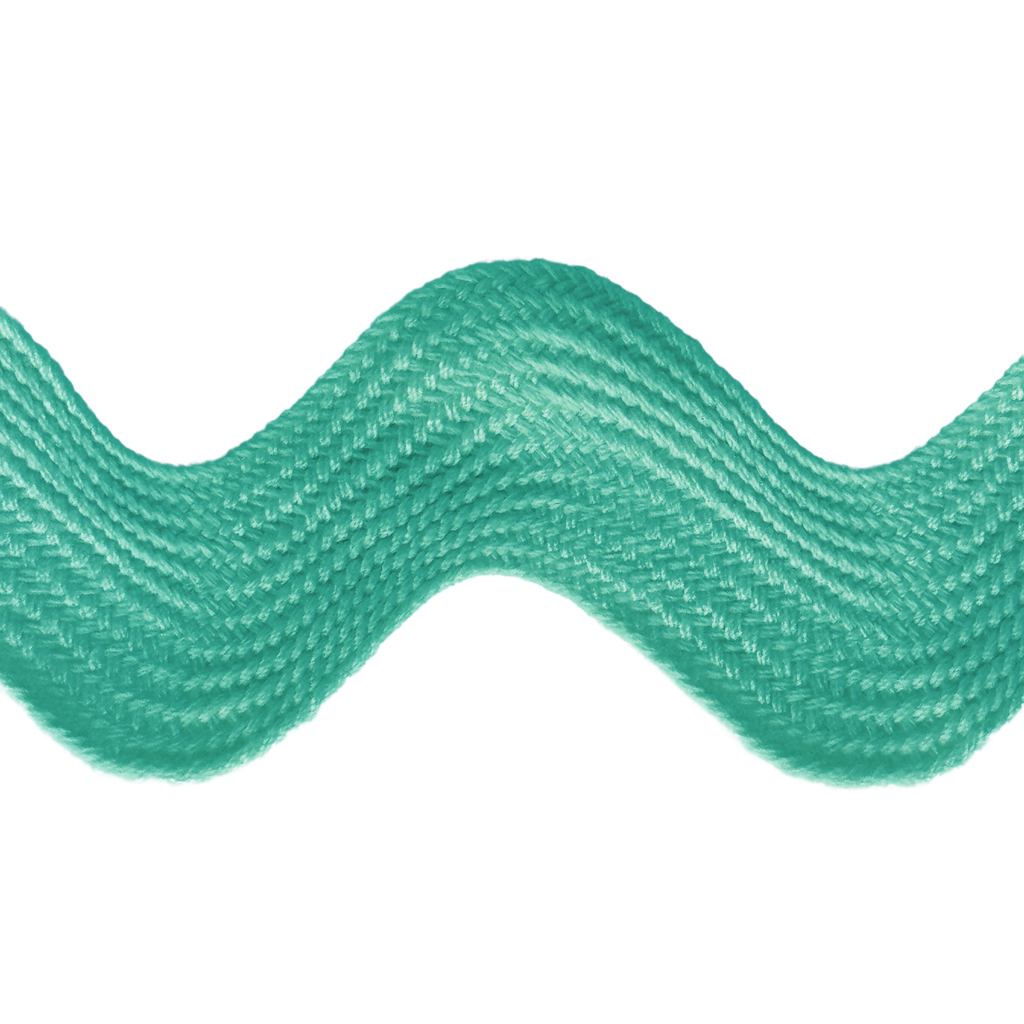 mint 1+13/32" polyester ric rac from Heit's Wholesale bulk sewing supply company