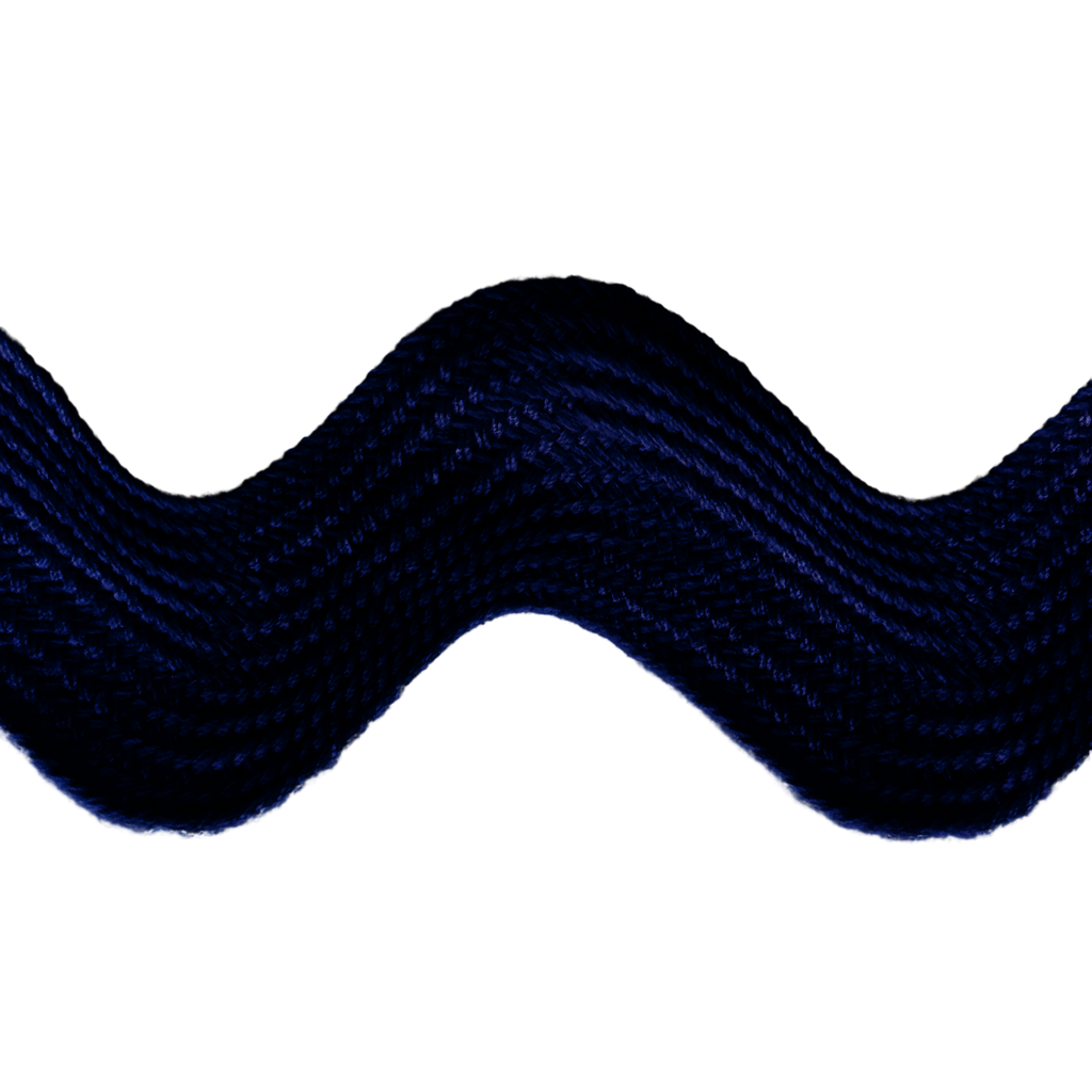 navy 1+13/32" polyester ric rac from Heit's Wholesale bulk sewing supply company
