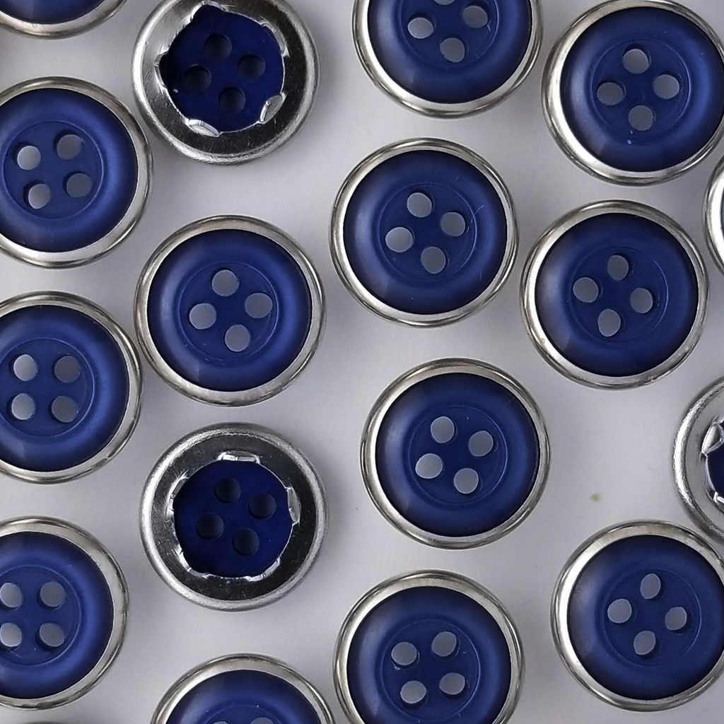 group of the navy size 20 button style gripper snaps from Heit's Wholesale bulk sewing supply company