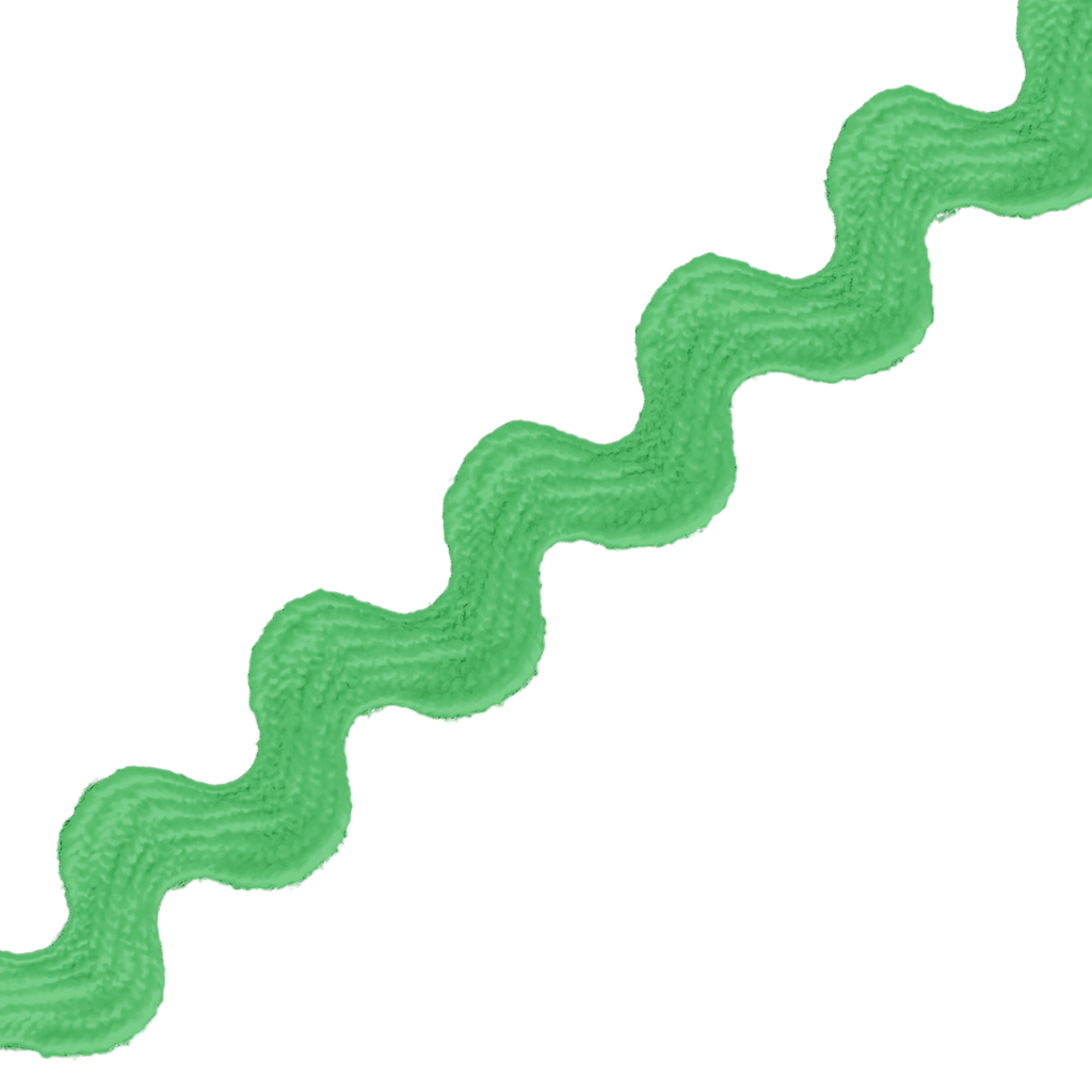 nile green 3/8" polyester ric rac from Heit's Wholesale bulk sewing supply company