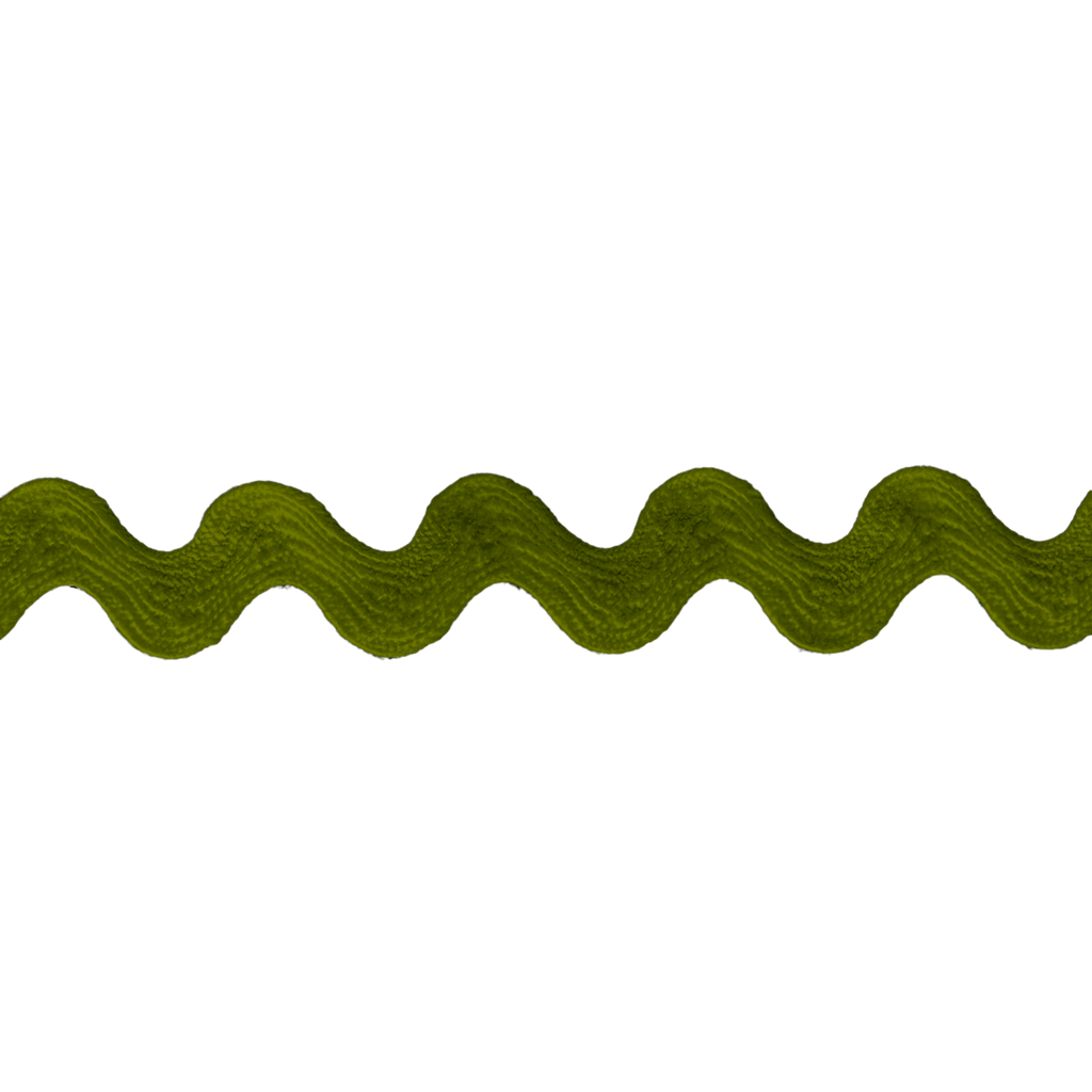 olive 1/2" polyester ric rac from Heit's Wholesale bulk sewing supply company