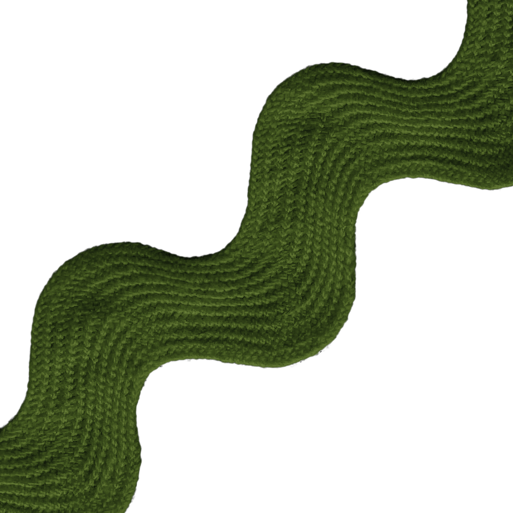olive 1" polyester ric rac from Heit's Wholesale bulk sewing supply company