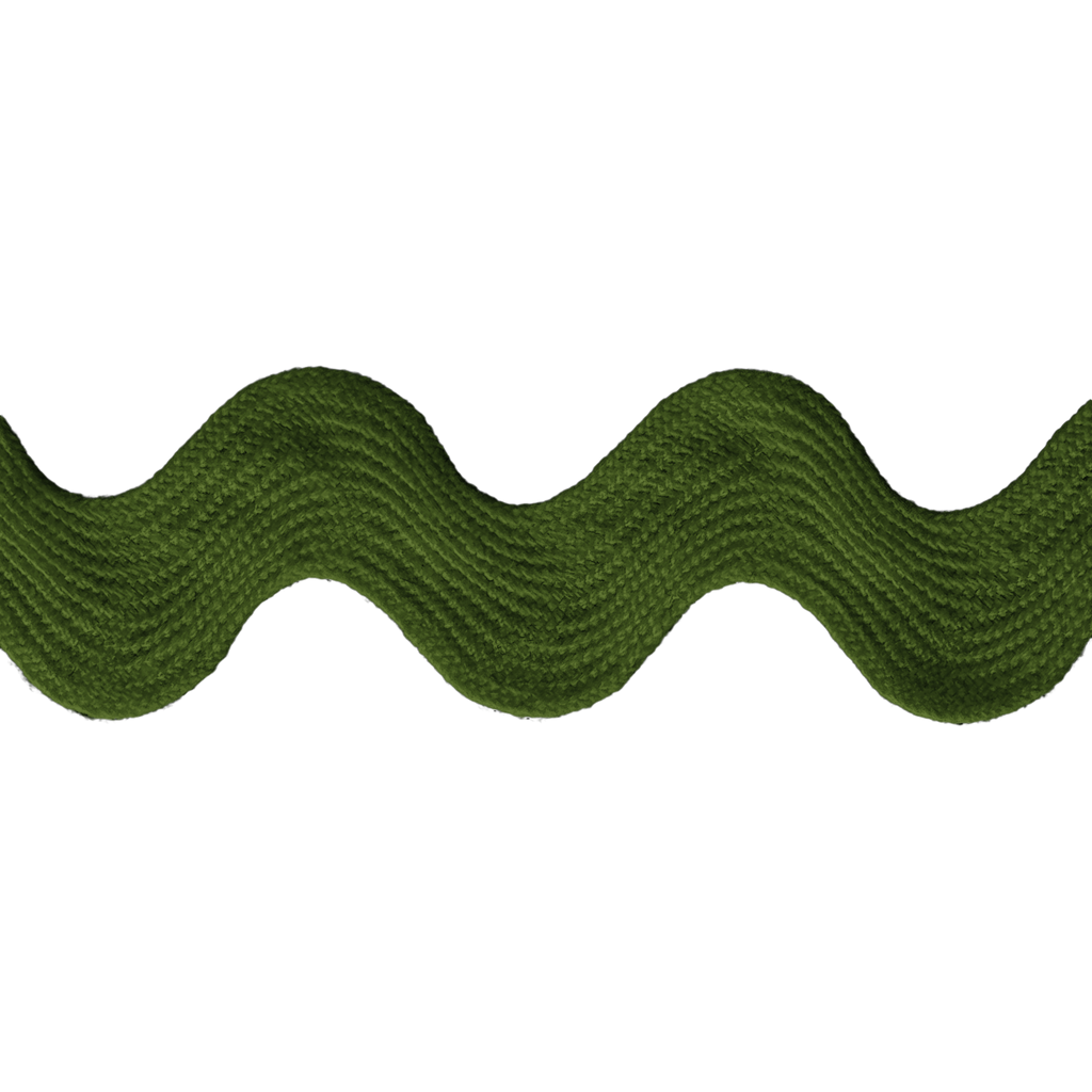 olive 1" polyester ric rac from Heit's Wholesale bulk sewing supply company