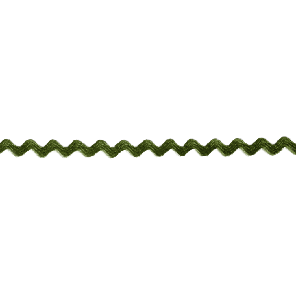 olive 11/64" polyester ric rac from Heit's Wholesale bulk sewing supply company
