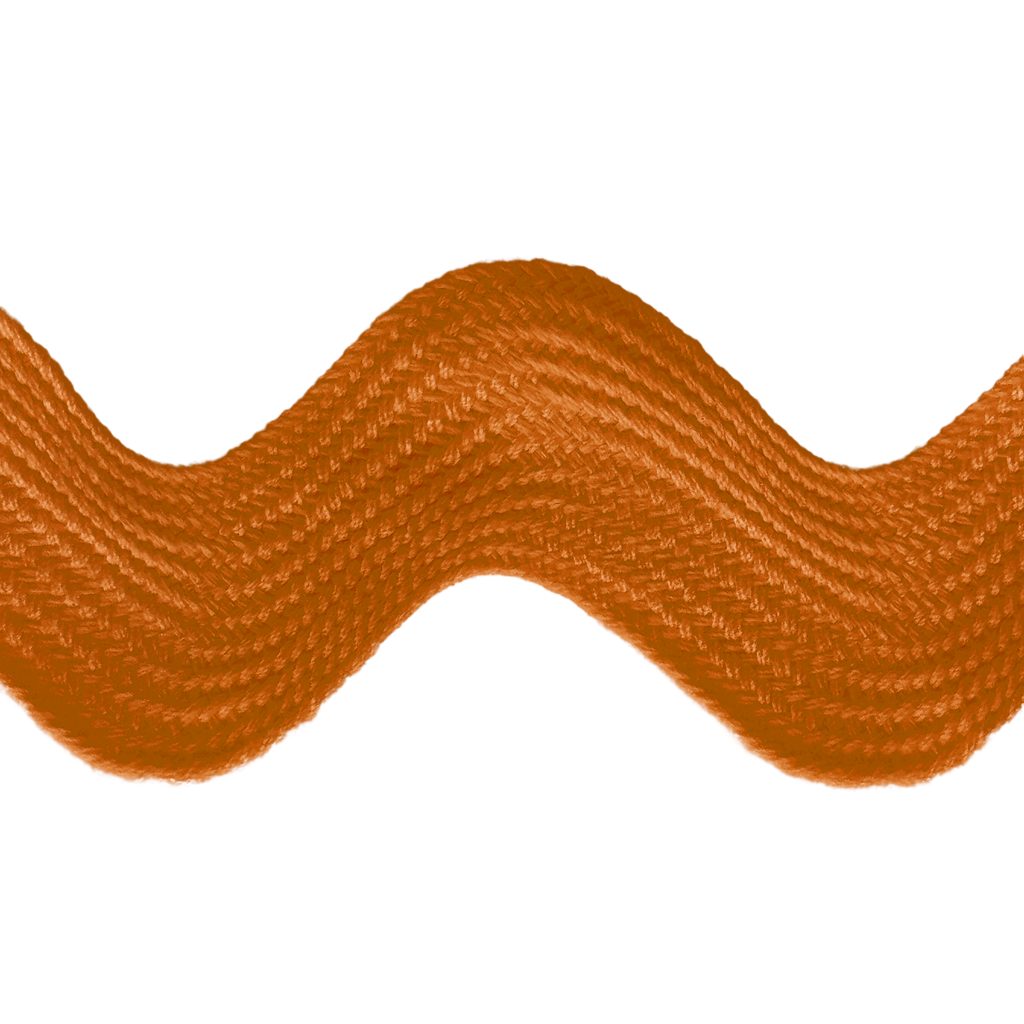 orange 1+13/32" polyester ric rac from Heit's Wholesale bulk sewing supply company